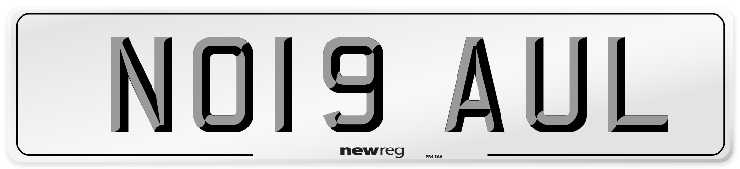 NO19 AUL Number Plate from New Reg